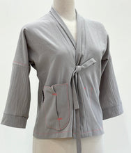 Load image into Gallery viewer, KIMONO-summer light grey cotton