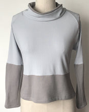 Load image into Gallery viewer, ASSEMBLY SIMPLE TOP LT. BLUE & STONE $120.