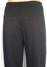 Load image into Gallery viewer, SIDE LINE PANT BLACK WITH RED TOP STITCH
