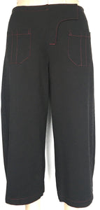SIDE LINE PANT BLACK WITH RED TOP STITCH