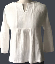 Load image into Gallery viewer, GATHERING TOP WHITE $120.
