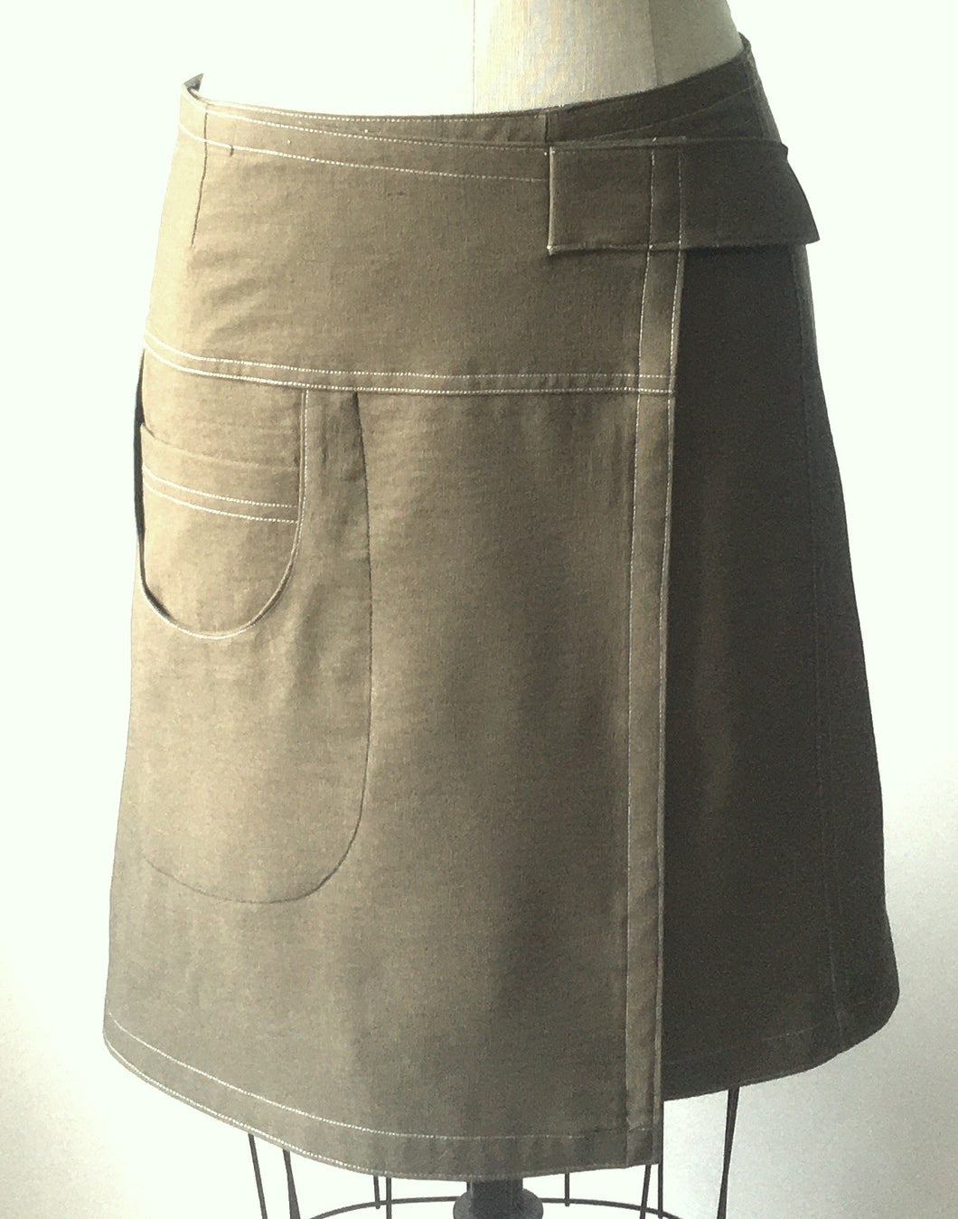 WRAP SKIRT 24 KHAKI