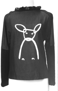 BUNNY FAUX/FUR COLLAR TOP $120.
