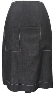 22KNEE SKIRT-CHARCOAL SUMMER DENIM 159.00