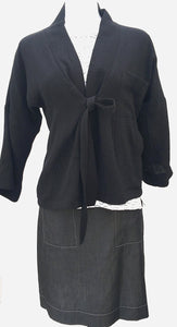 22KNEE SKIRT-CHARCOAL SUMMER DENIM 159.00